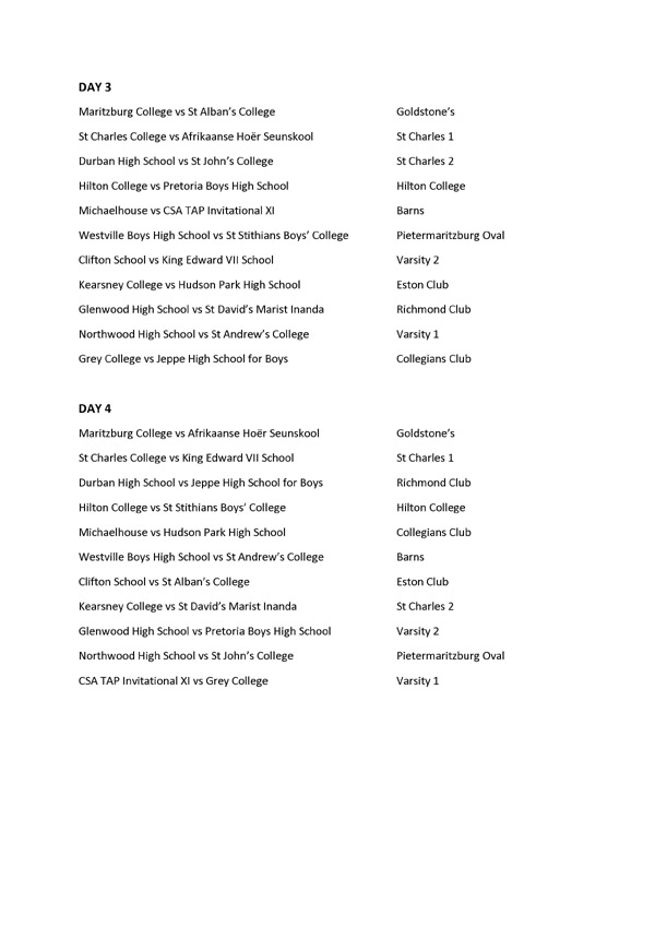Fixtures and Venues Page 2b