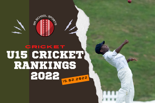 U15 Cricket rankings