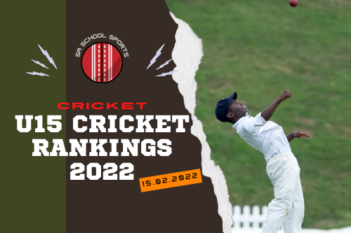 U15 Cricket This Week S Top 50 Rankings Sa School Sports