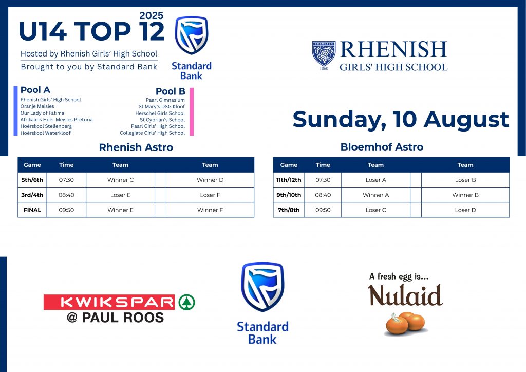 Hockey: U14 Top 12 Girls Hockey 