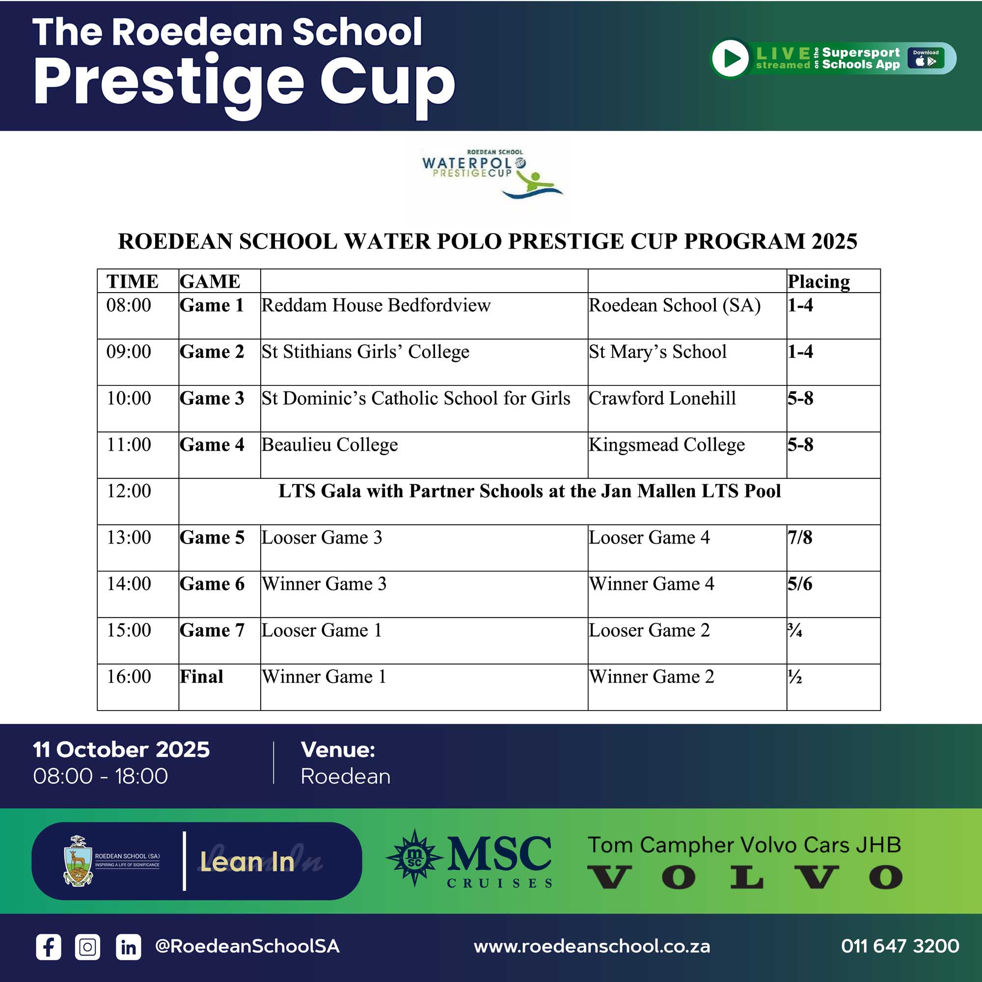 prestige cup fixtures