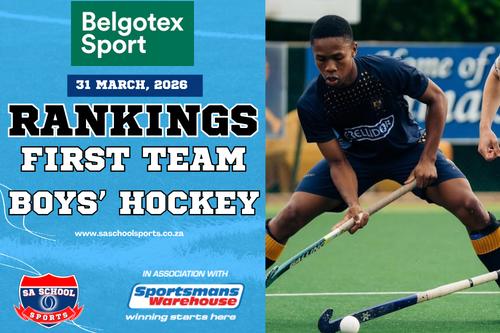 BELGOTEX Boys First XI Hockey Rankings: 31/03/2026